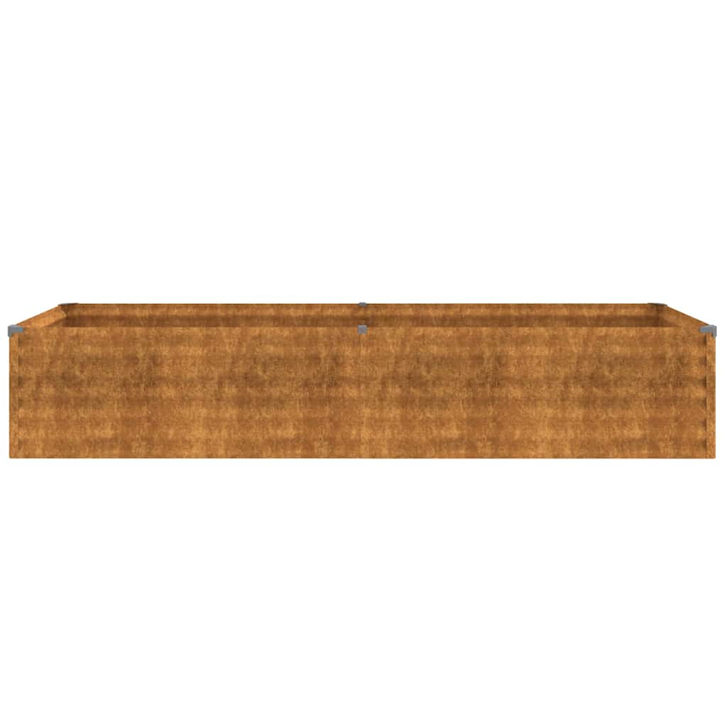 Corten acél kerti magaságyás 194 x 50 x 36 cm 4