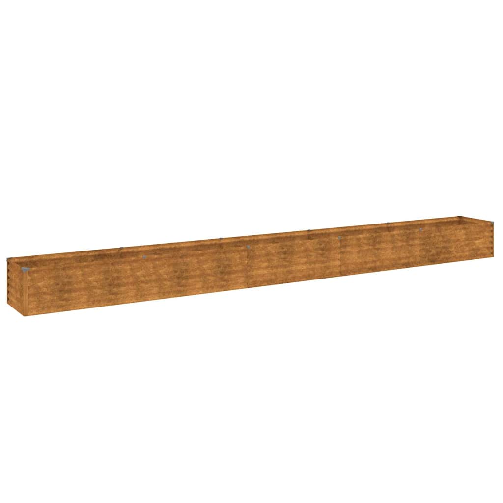 Corten acél kerti magaságyás 482 x 50 x 36 cm 2