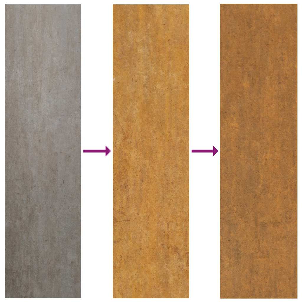 Corten acél kerti magaságyás 482 x 50 x 36 cm 6