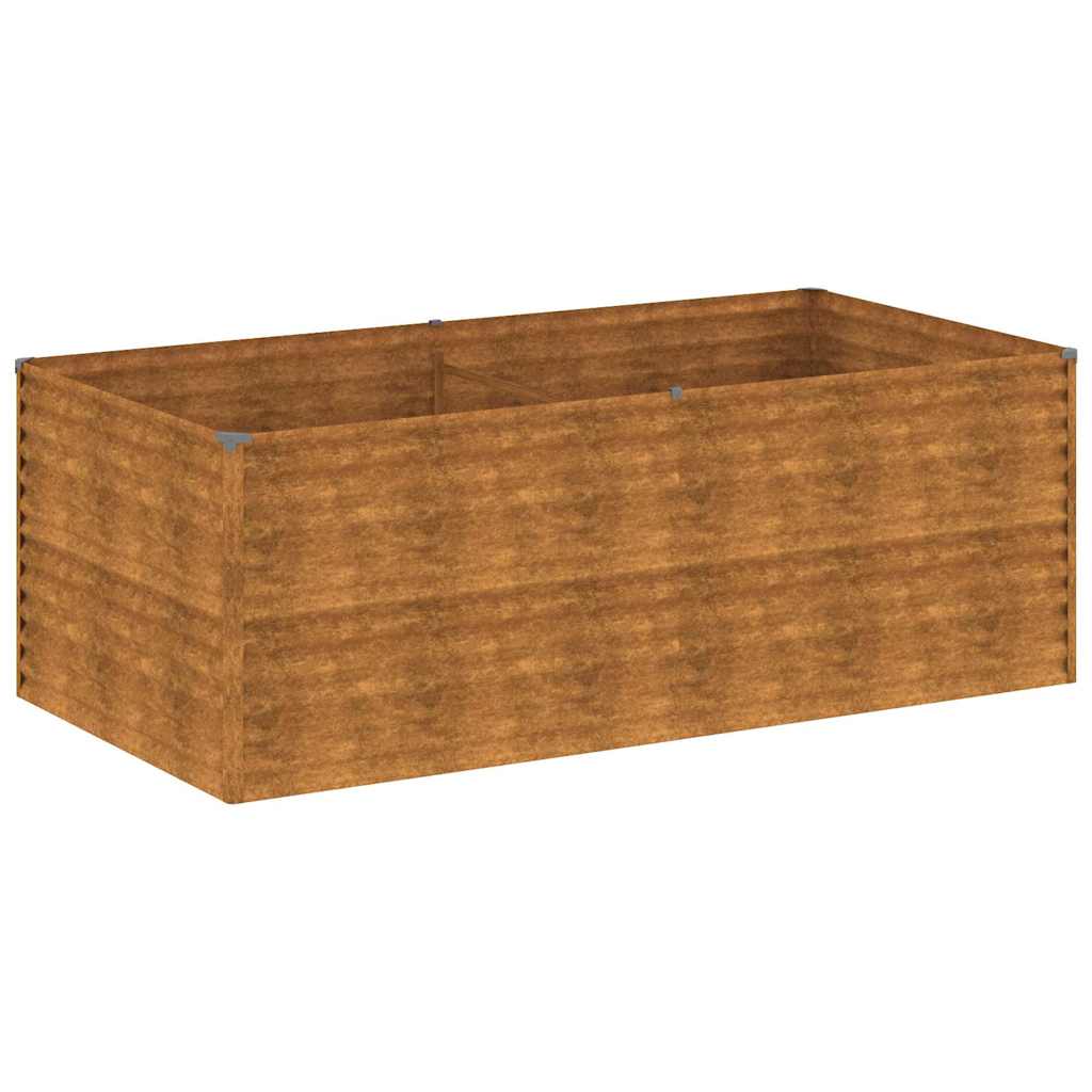 Corten acél kerti magaságyás 196 x 100 x 69 cm 2