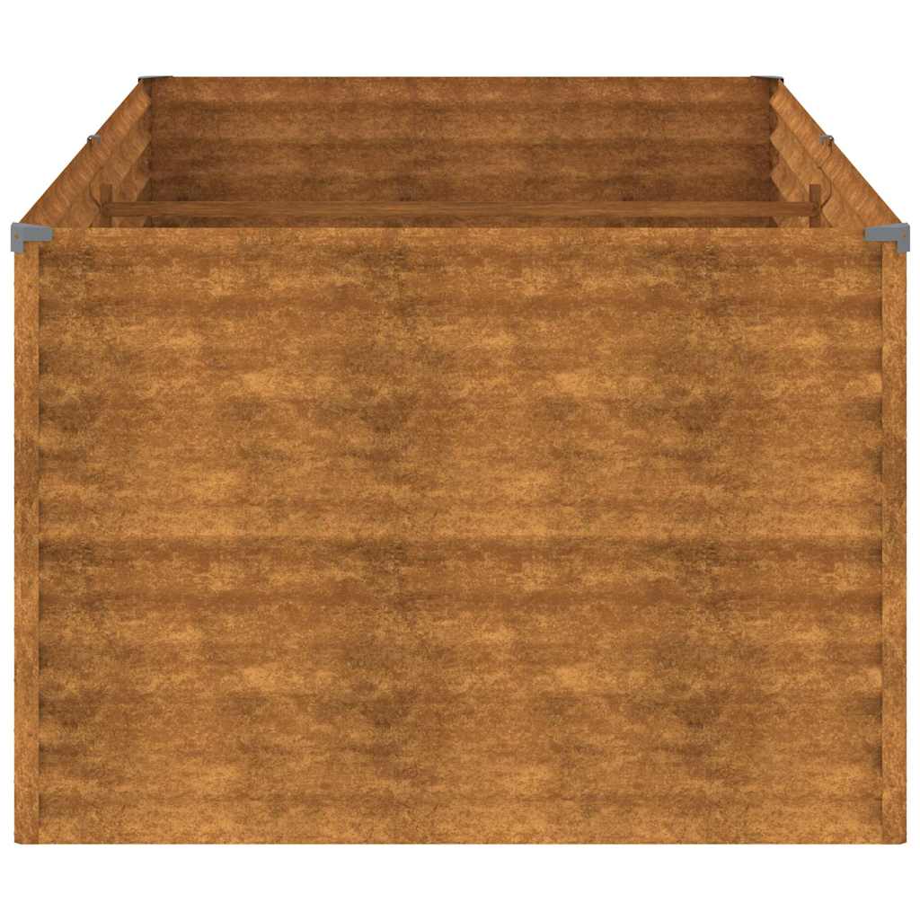 Corten acél kerti magaságyás 196 x 100 x 69 cm 5