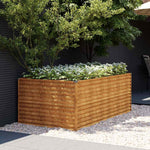 Corten acél kerti magaságyás 196 x 100 x 69 cm