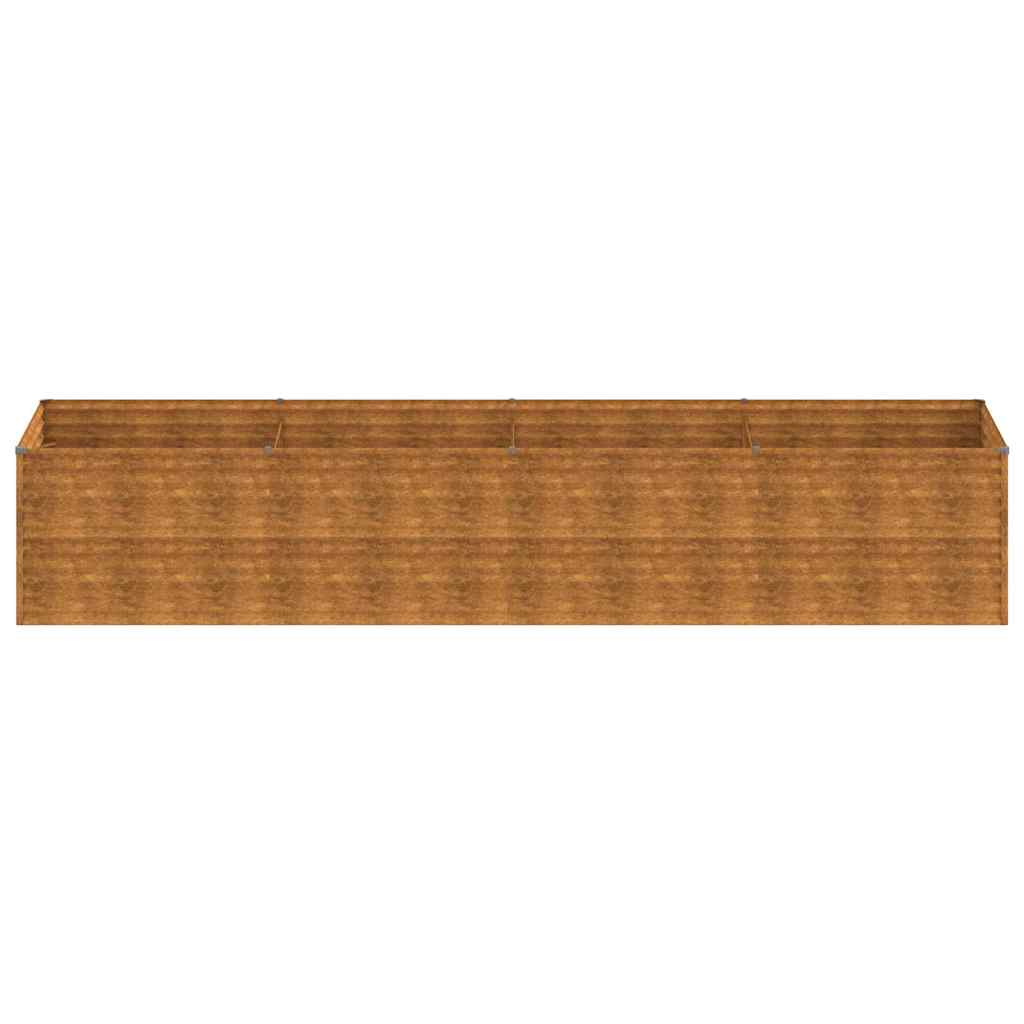 Corten acél kerti magaságyás 386x100x69 cm 4