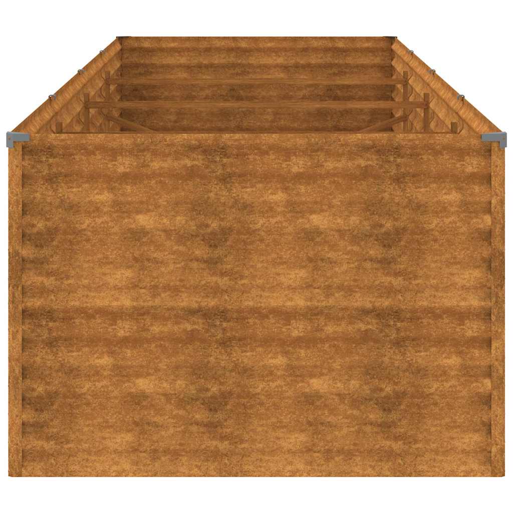 Corten acél kerti magaságyás 386x100x69 cm 5