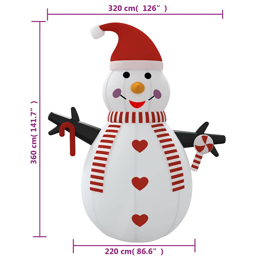 Inflatable Hóember LED-del 360 cm 12