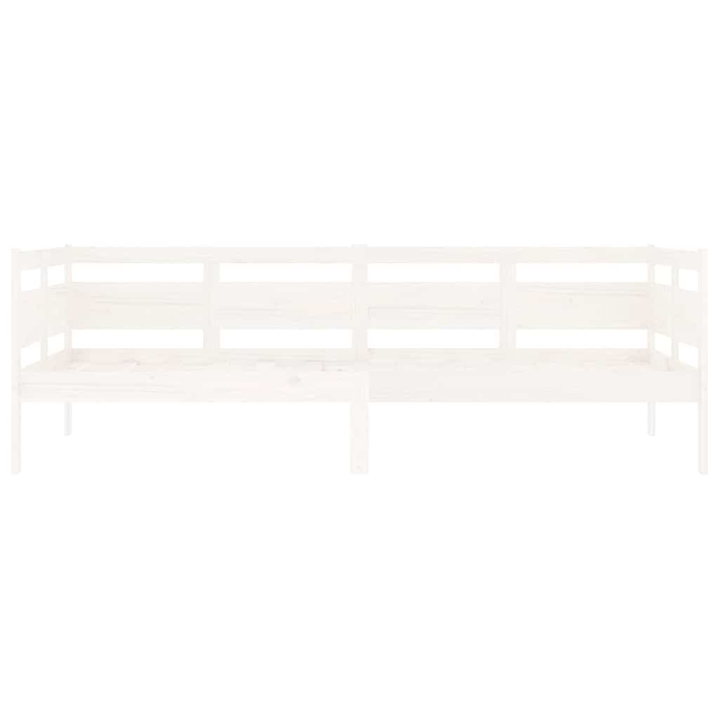 Fehér tömör fenyőfa kanapéágy 90 x 200 cm 8