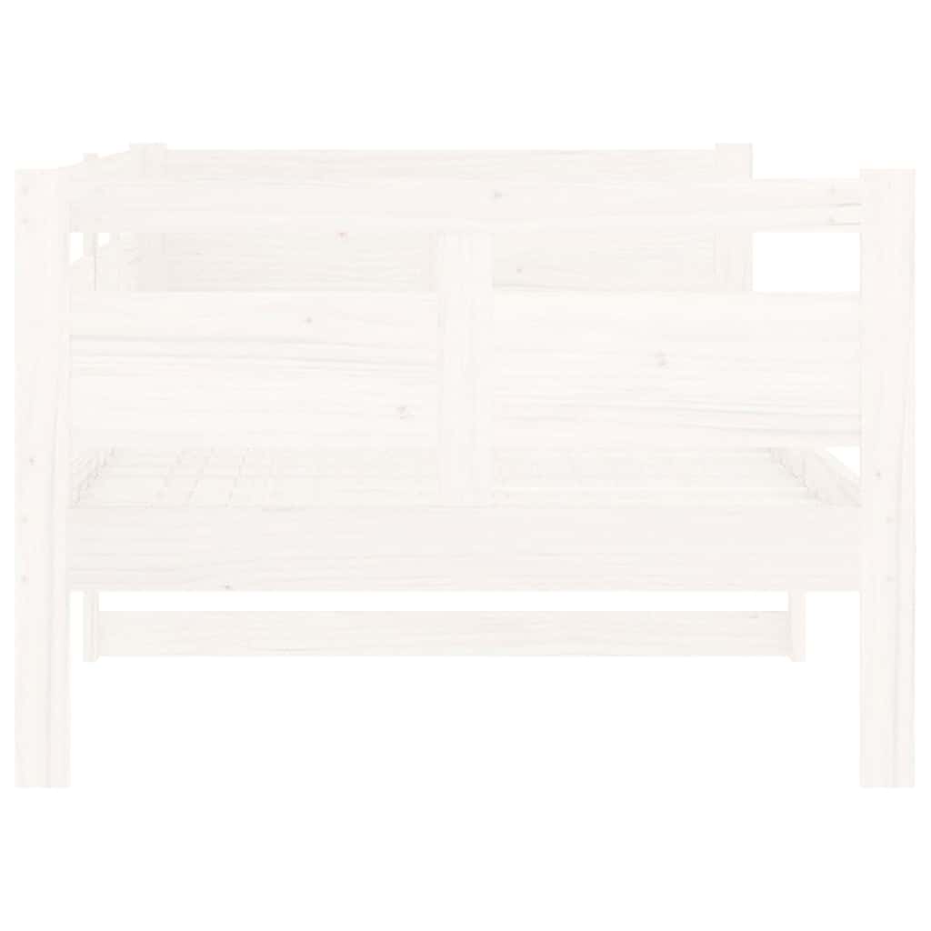 Fehér tömör fenyőfa kanapéágy 90 x 200 cm 9