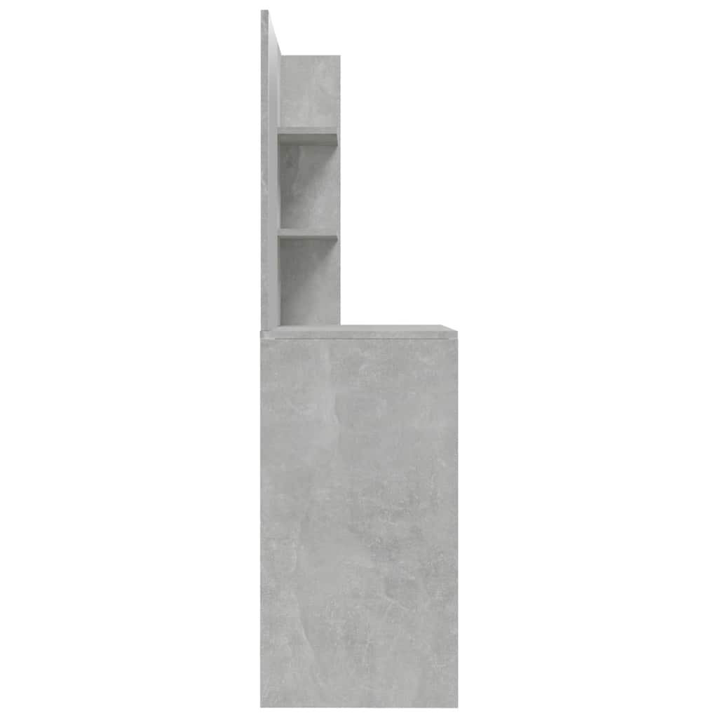 Betonszürke fésülködőasztal tükörrel 74,5 x 40 x 141 cm 8