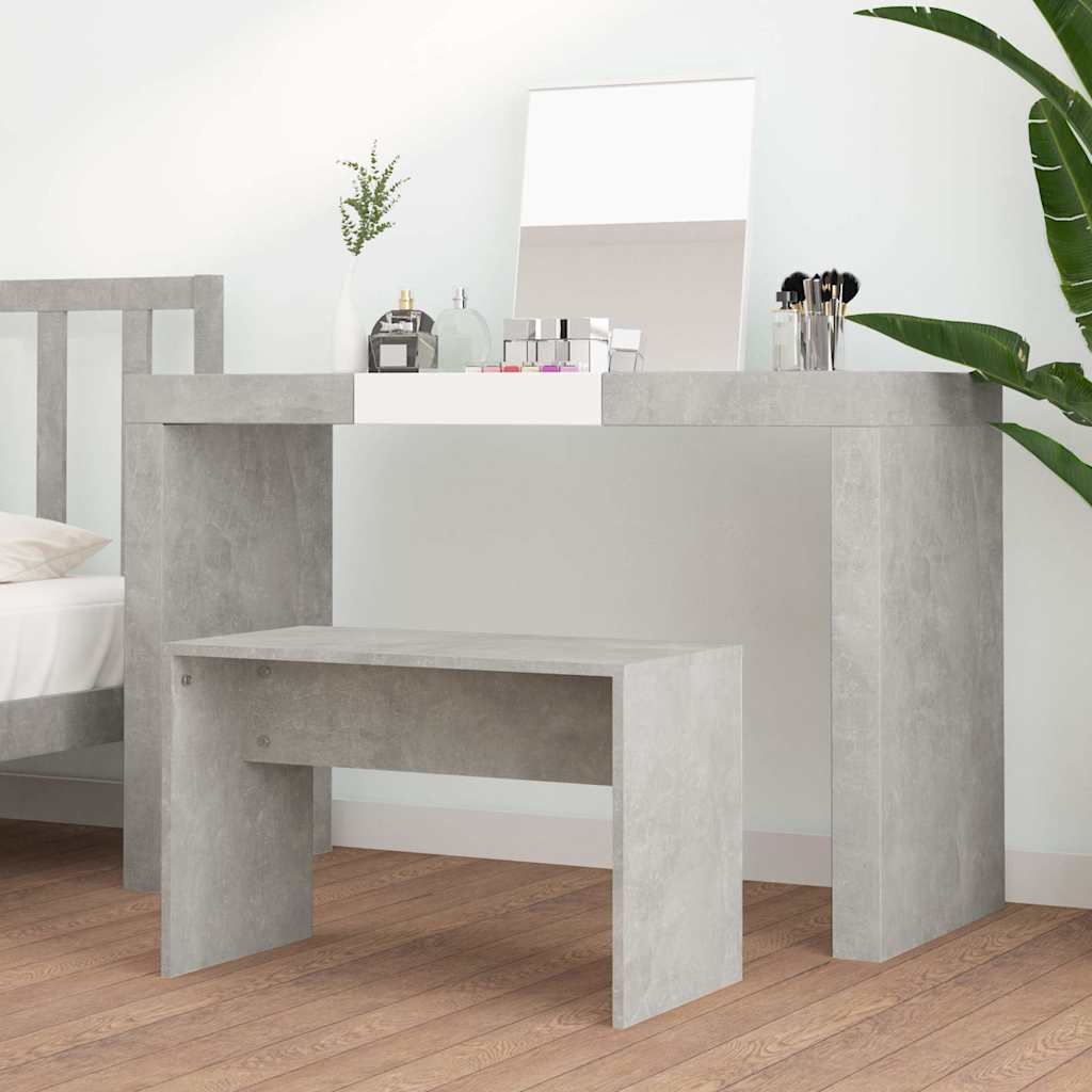 Betonszürke szerelt fa fésülködőszék 70 x 35 x 45 cm 3