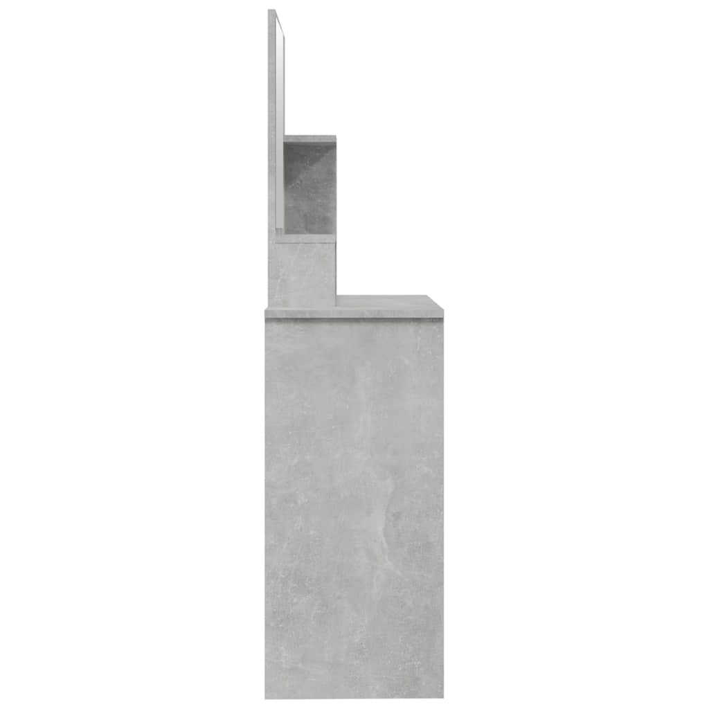 Betonszürke fésülködőasztal tükörrel 86,5 x 35 x 136 cm 8