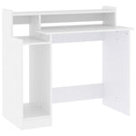 Fehér szerelt fa íróasztal LED-ekkel 97 x 45 x 90 cm 3