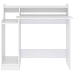 Fehér szerelt fa íróasztal LED-ekkel 97 x 45 x 90 cm 8