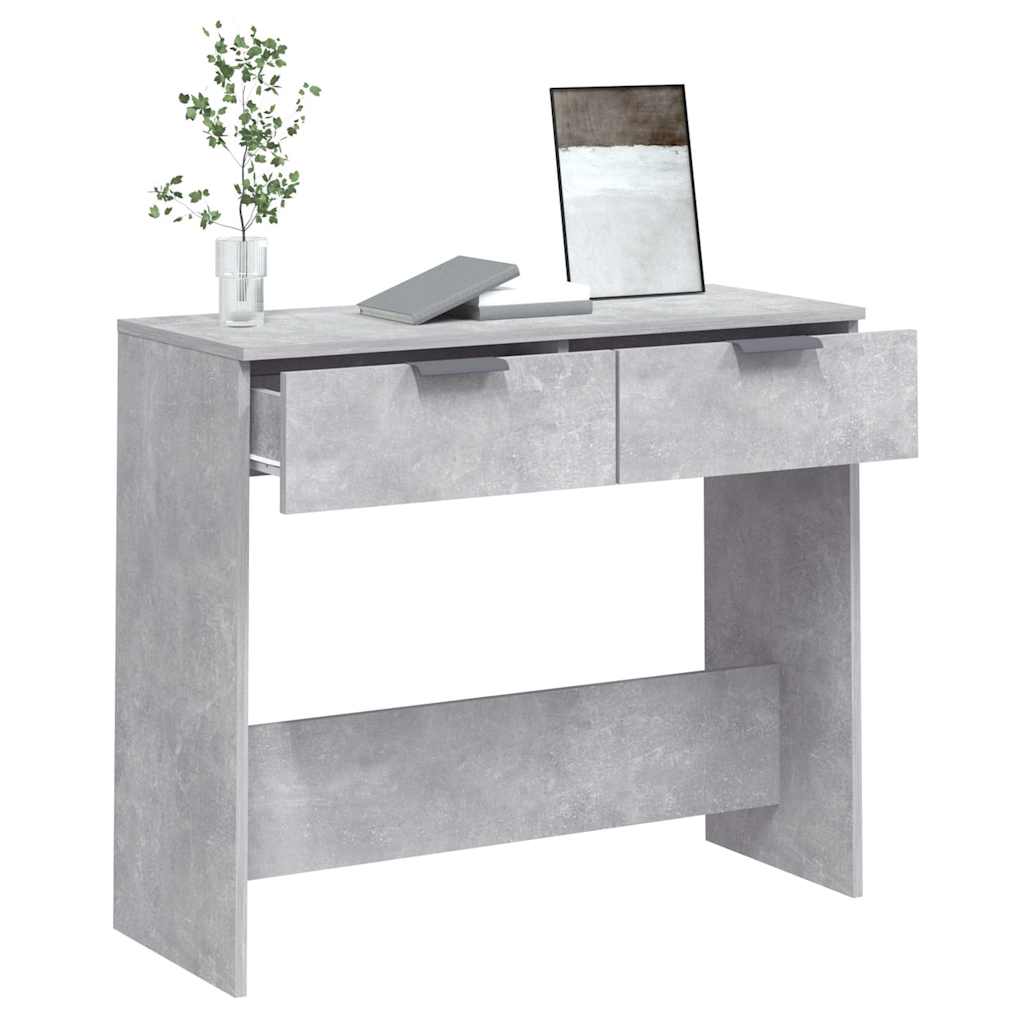 Betonszürke szerelt fa tálalóasztal 90 x 36 x 75 cm 5