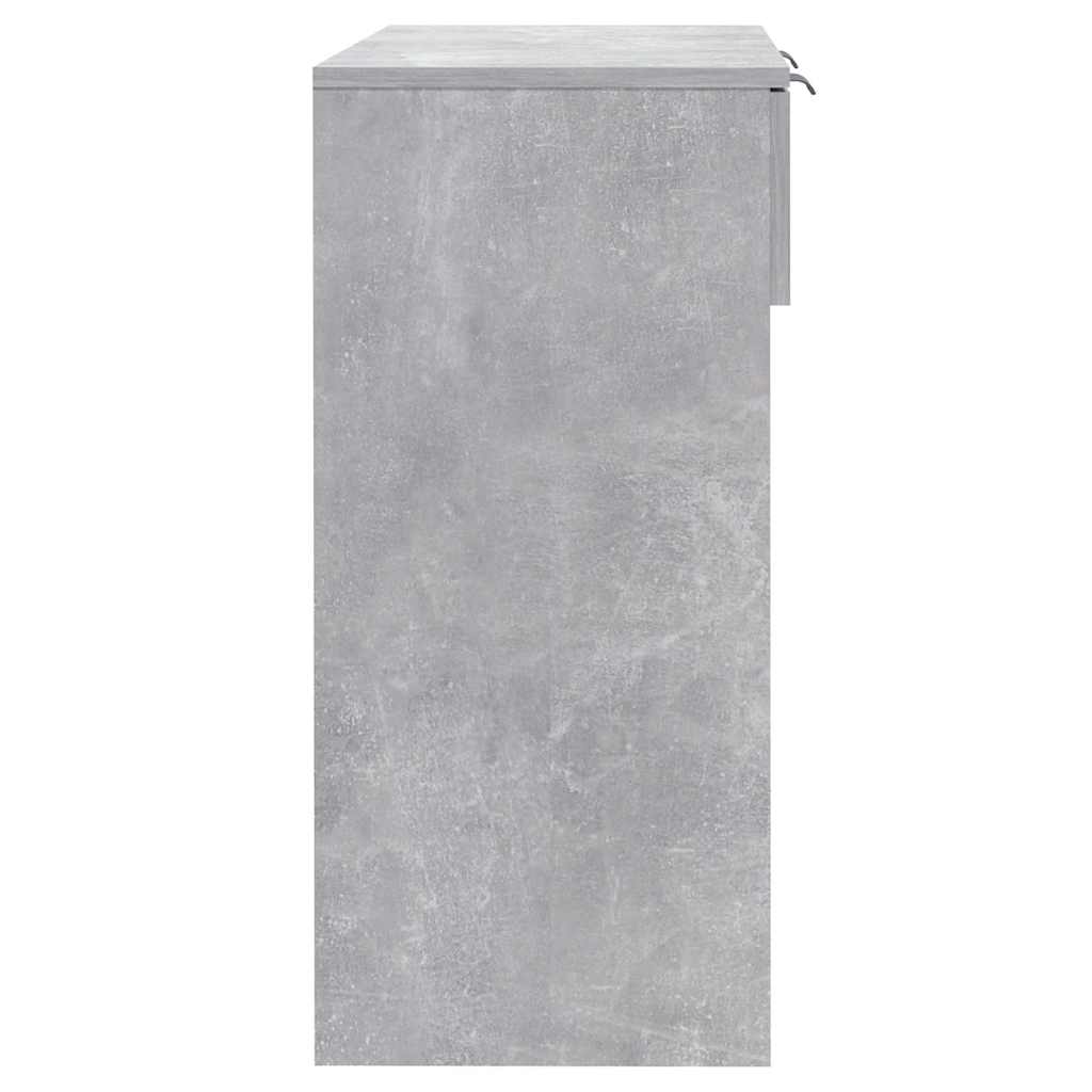 Betonszürke szerelt fa tálalóasztal 90 x 36 x 75 cm 7