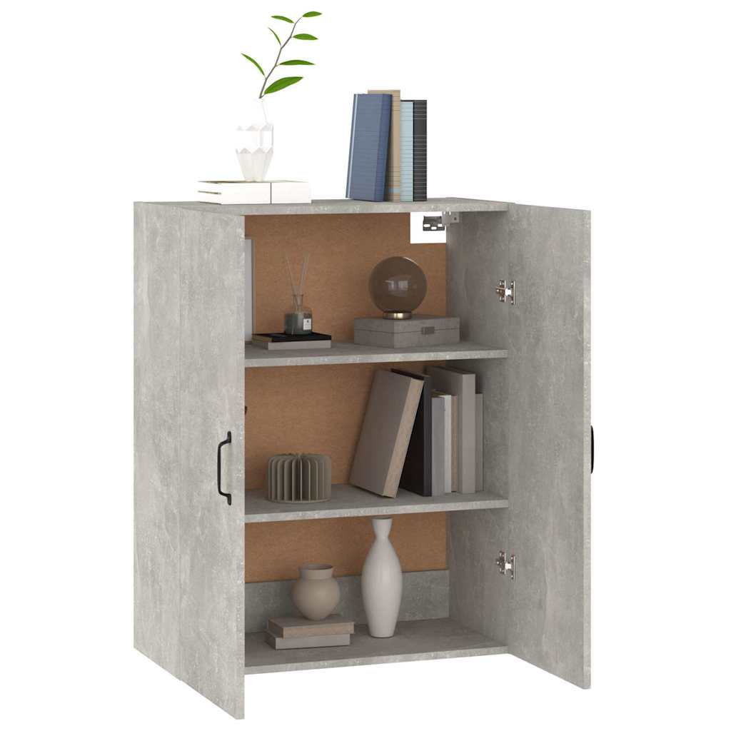 Betonszürke szerelt fa függőszekrény 69,5 x 34 x 90 cm 5
