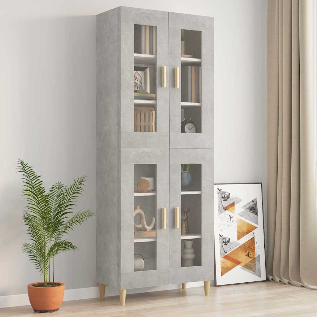 Betonszürke függő faliszekrény 69,5 x 34 x 90 cm 9