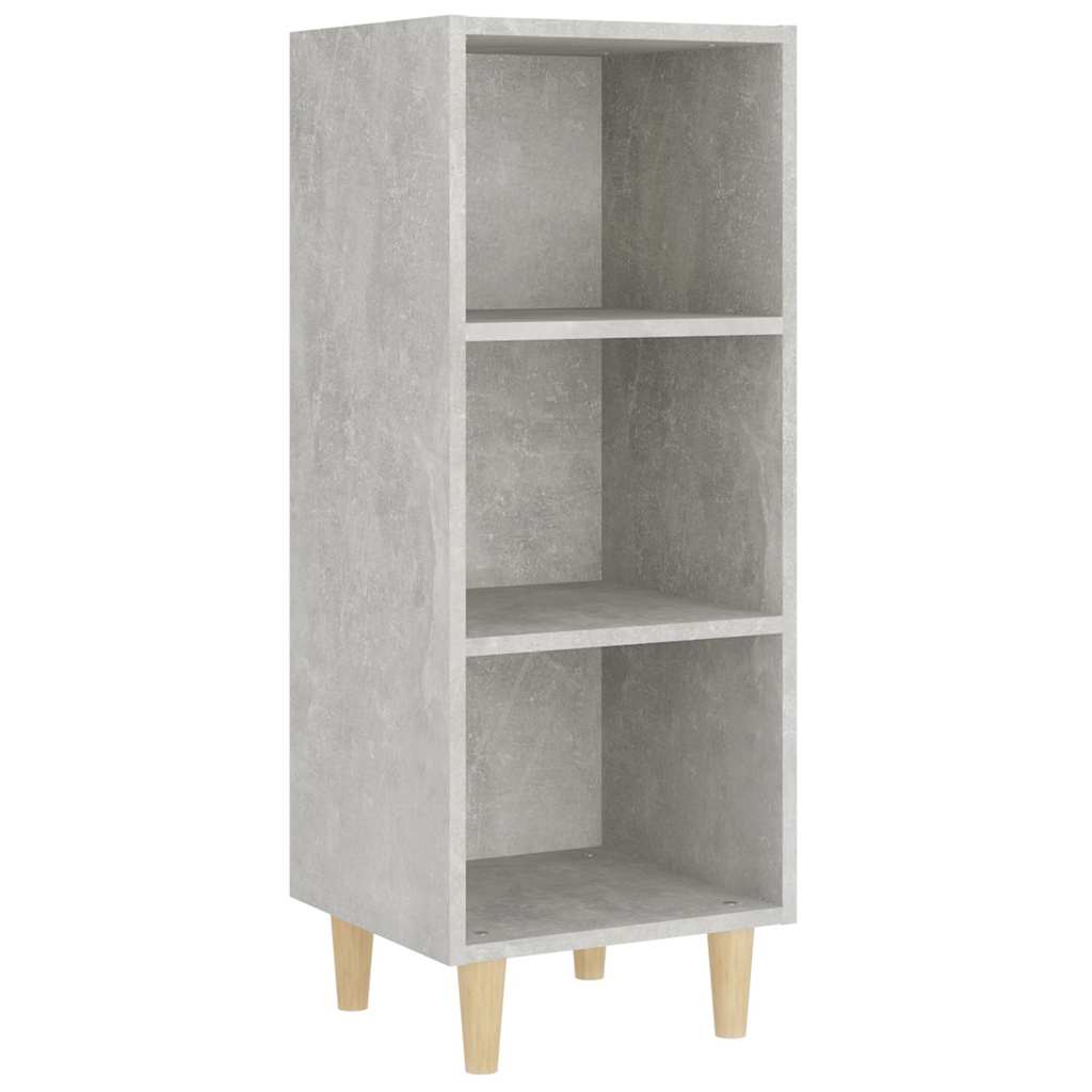 Betonszürke szerelt fa tálalószekrény 34,5 x 32,5 x 90 cm 2