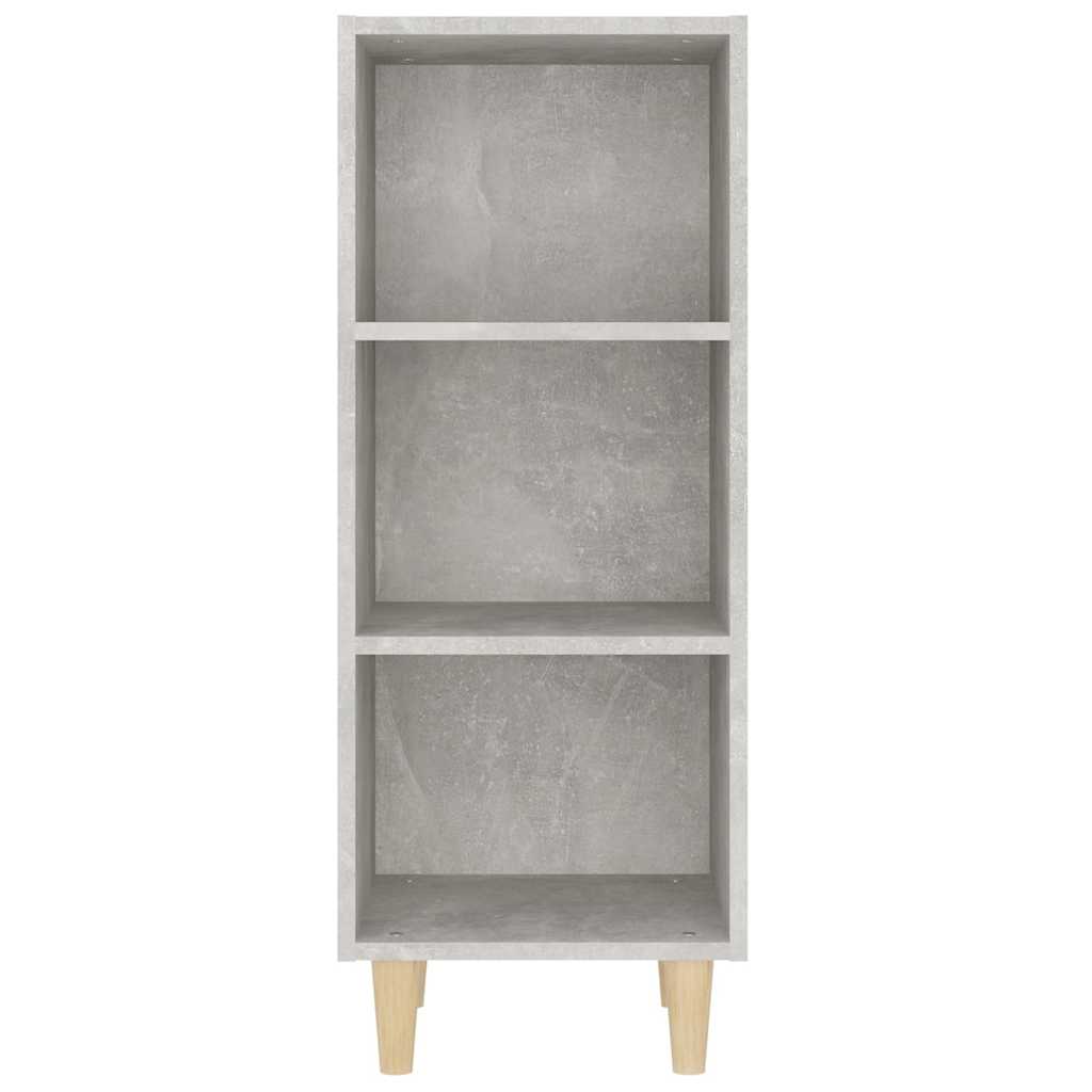 Betonszürke szerelt fa tálalószekrény 34,5 x 32,5 x 90 cm 5