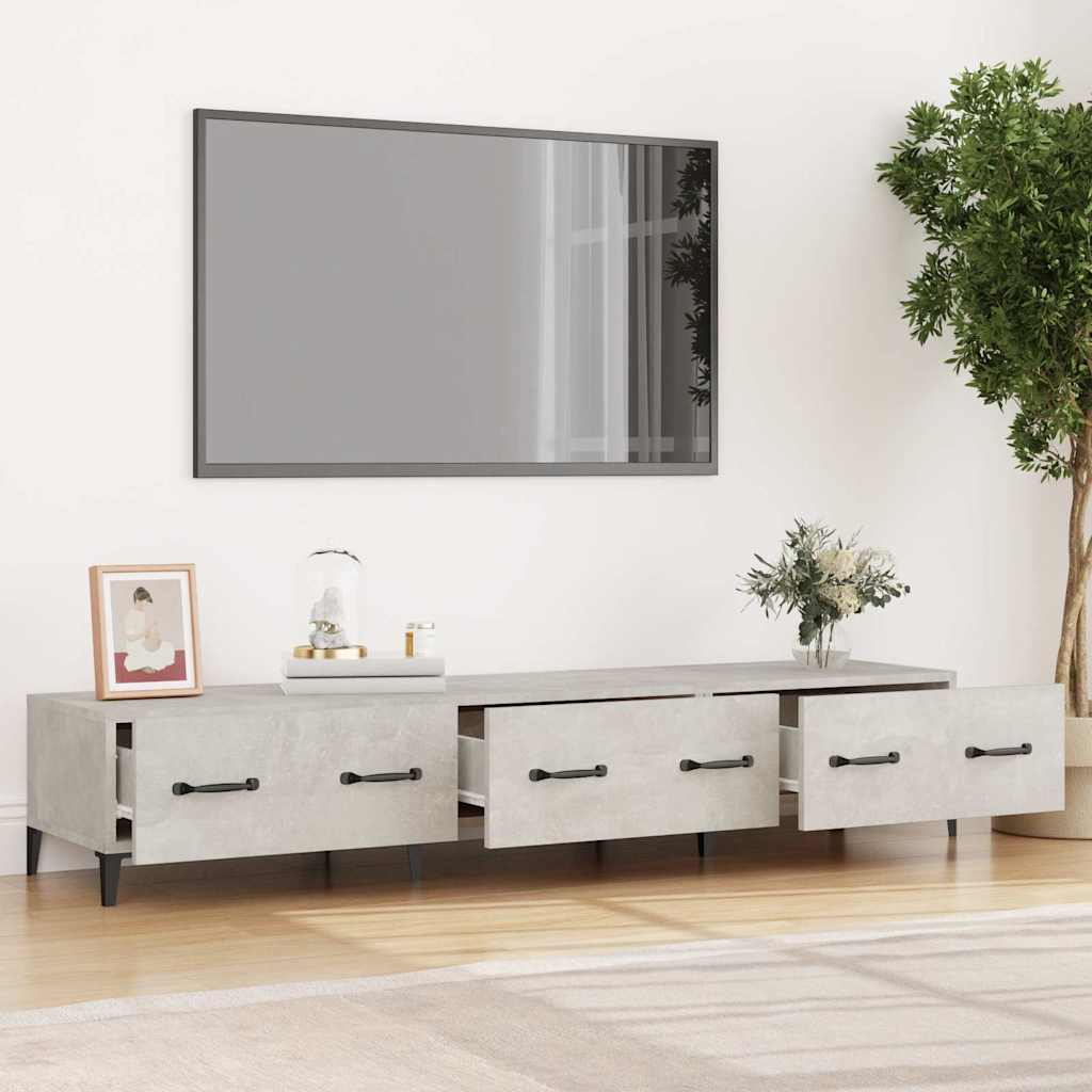 Betonszürke szerelt fa TV-szekrény 150 x 34,5 x 30 cm 3