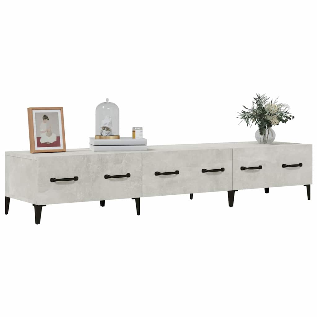Betonszürke szerelt fa TV-szekrény 150 x 34,5 x 30 cm 4