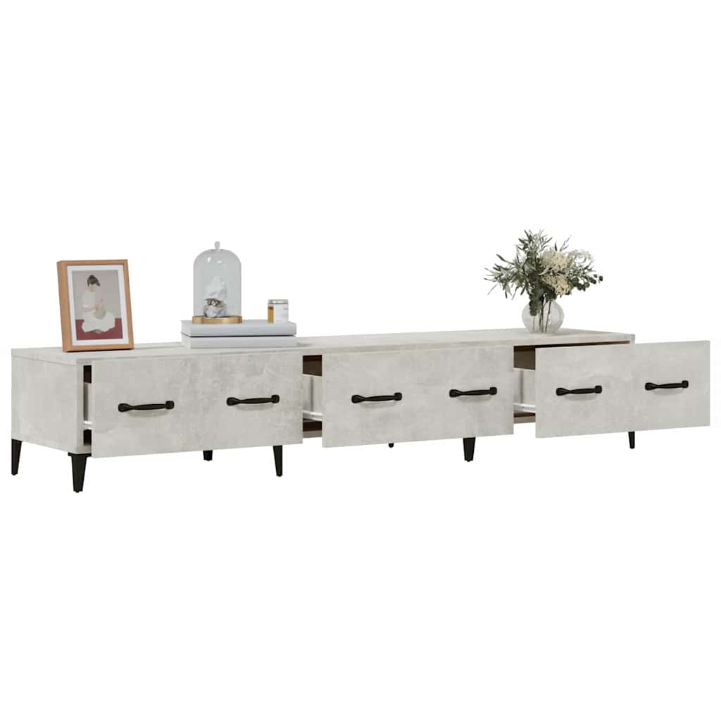 Betonszürke szerelt fa TV-szekrény 150 x 34,5 x 30 cm 5