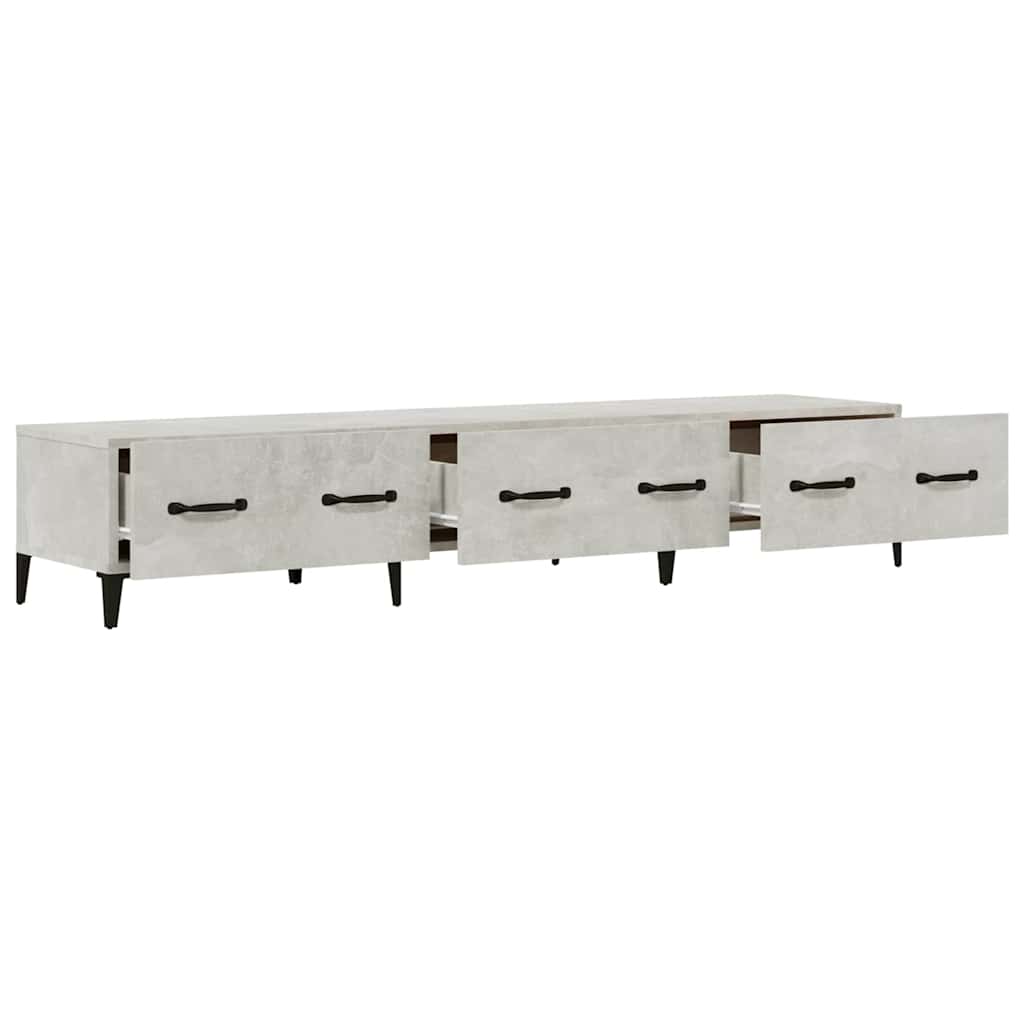 Betonszürke szerelt fa TV-szekrény 150 x 34,5 x 30 cm 6