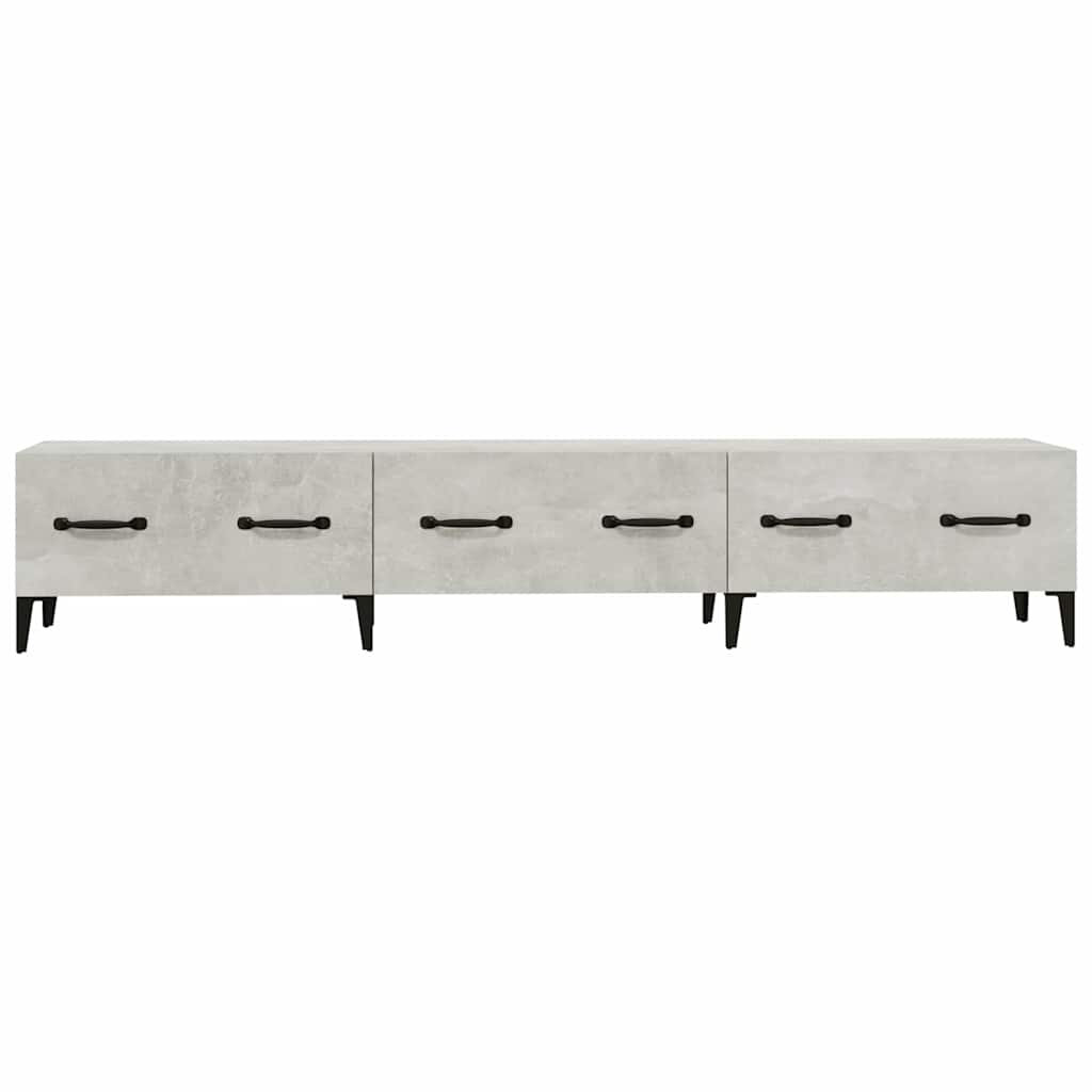Betonszürke szerelt fa TV-szekrény 150 x 34,5 x 30 cm 7