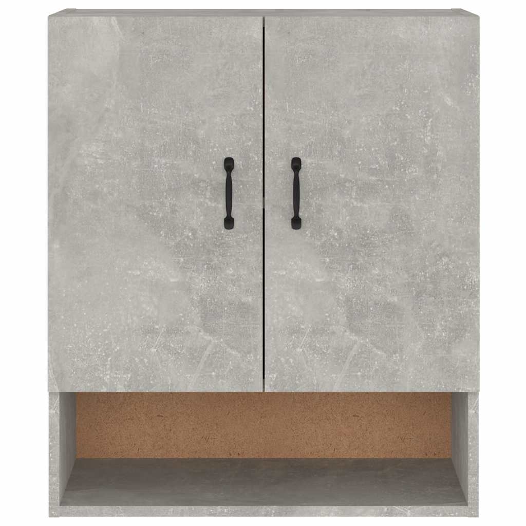 Betonszürke szerelt fa faliszekrény 60 x 31 x 70 cm 5