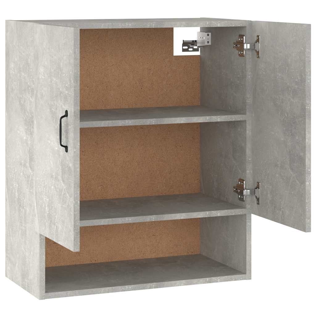 Betonszürke szerelt fa faliszekrény 60 x 31 x 70 cm 7