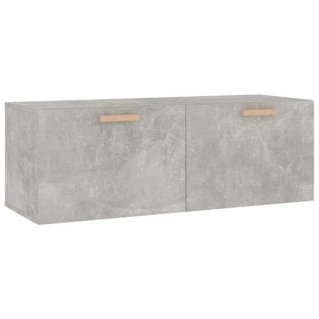 Betonszürke szerelt fa faliszekrény 100 x 36,5 x 35 cm 2