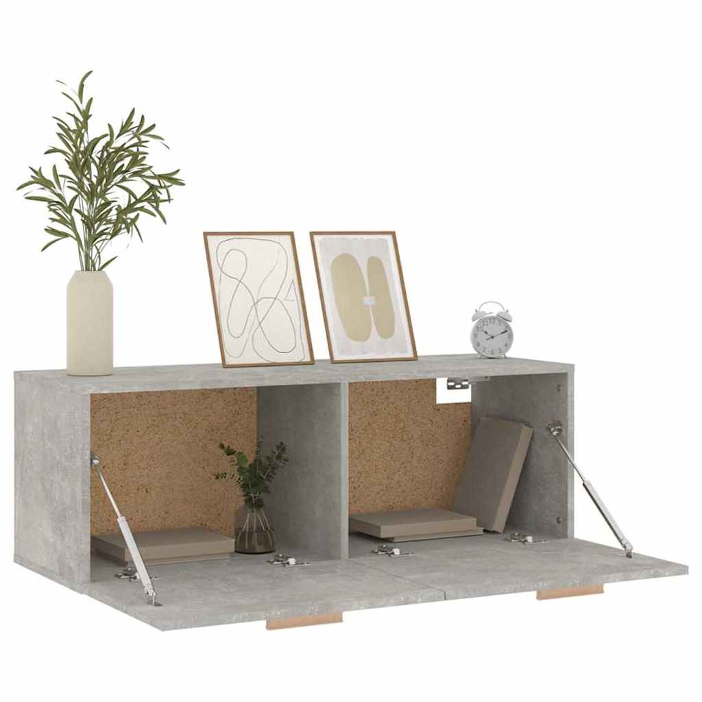 Betonszürke szerelt fa faliszekrény 100 x 36,5 x 35 cm 4