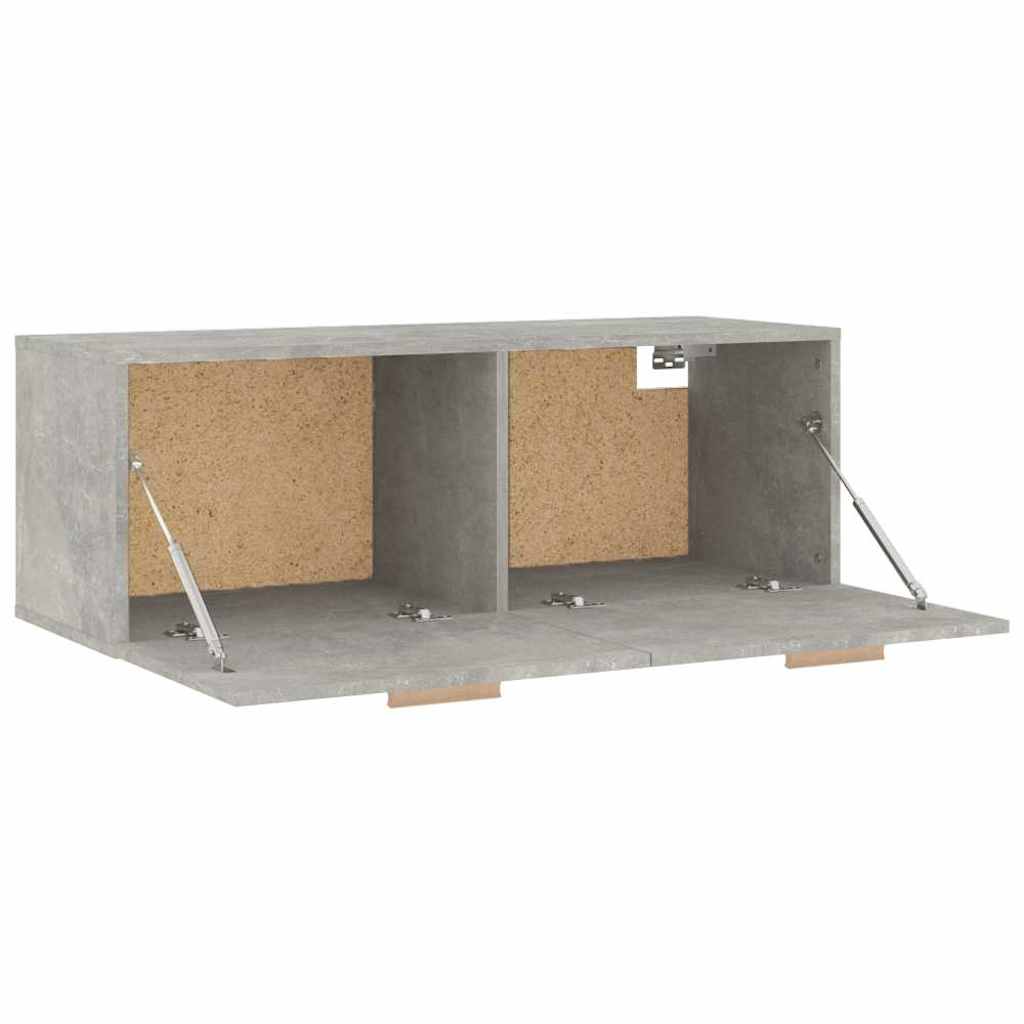 Betonszürke szerelt fa faliszekrény 100 x 36,5 x 35 cm 7