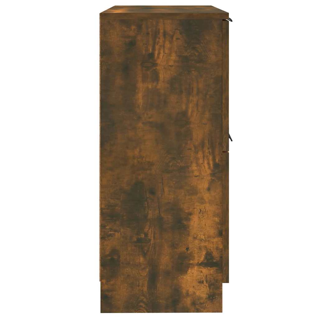 2 db füstös tölgyszínű szerelt fa tálalószekrény 30x30x70 cm 6