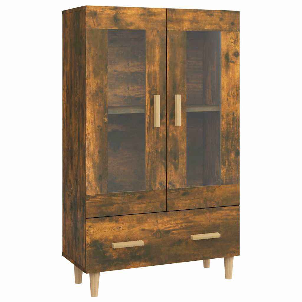 Füstös tölgy színű szerelt fa magasszekrény 70 x 31 x 115 cm 2