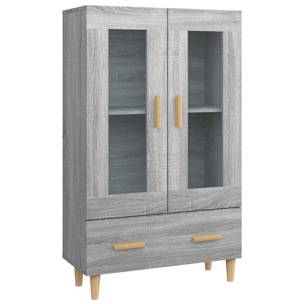 Szürke sonoma színű szerelt fa magasszekrény 70 x 31 x 115 cm 2