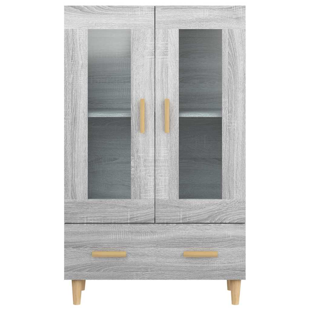 Szürke sonoma színű szerelt fa magasszekrény 70 x 31 x 115 cm 5