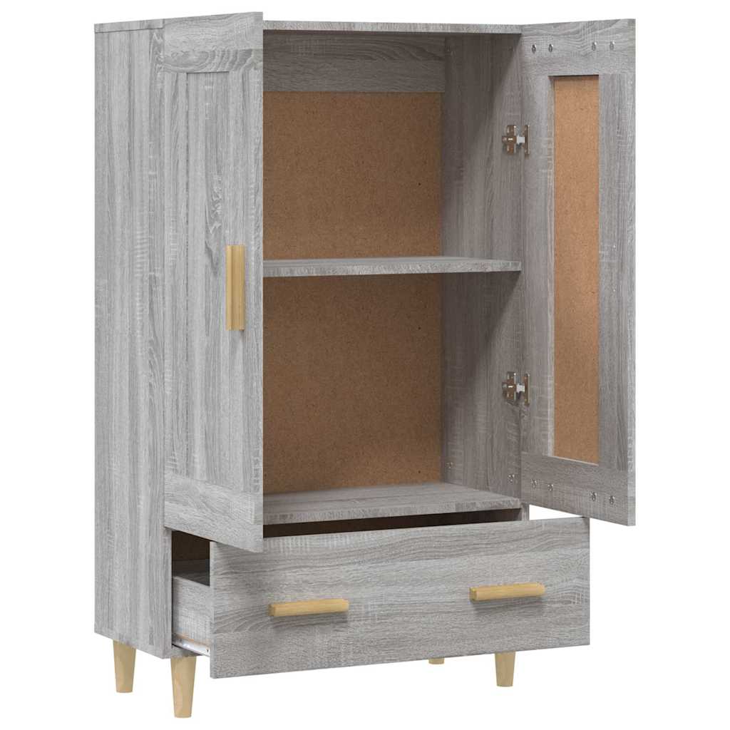 Szürke sonoma színű szerelt fa magasszekrény 70 x 31 x 115 cm 7