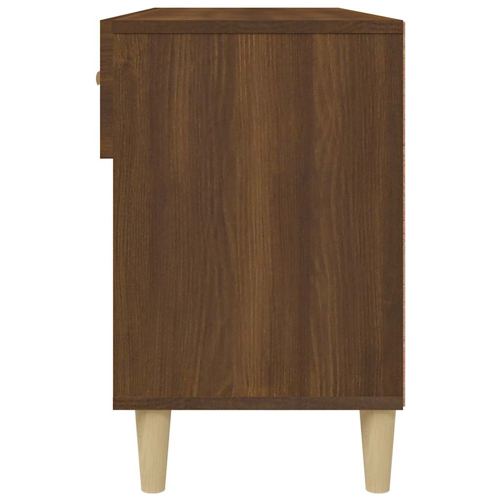 Barna tölgyszínű szerelt fa cipősszekrény 102 x 35 x 55 cm 8
