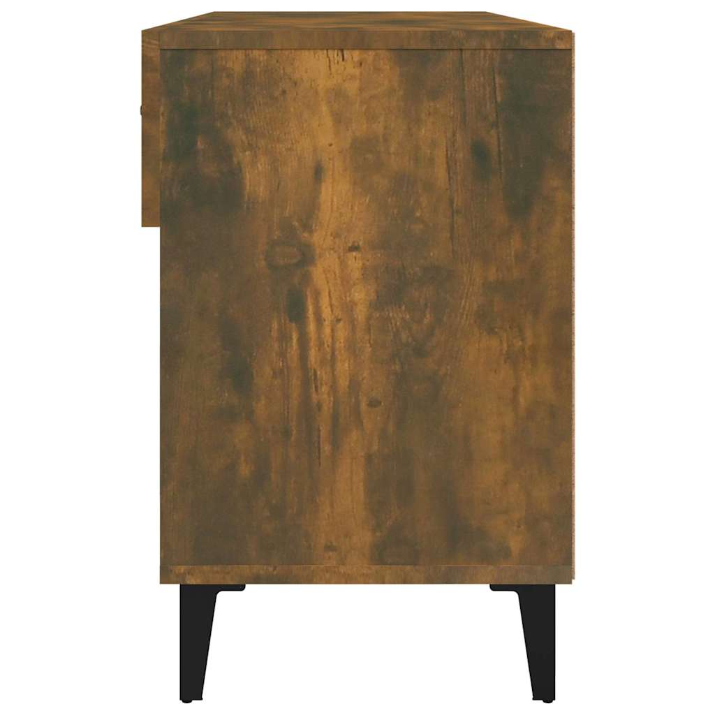 Füstös tölgyszínű szerelt fa cipősszekrény 102 x 35 x 55 cm 8