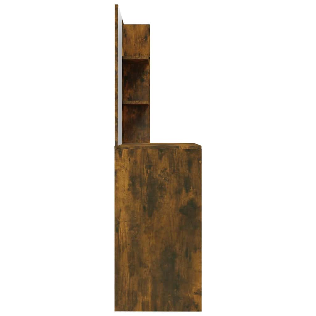 Füstös tölgyszínű fésülködőasztal tükörrel 74,5 x 40 x 141 cm 8