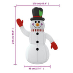 Inflatable Hóember LED világítással 240 cm 12