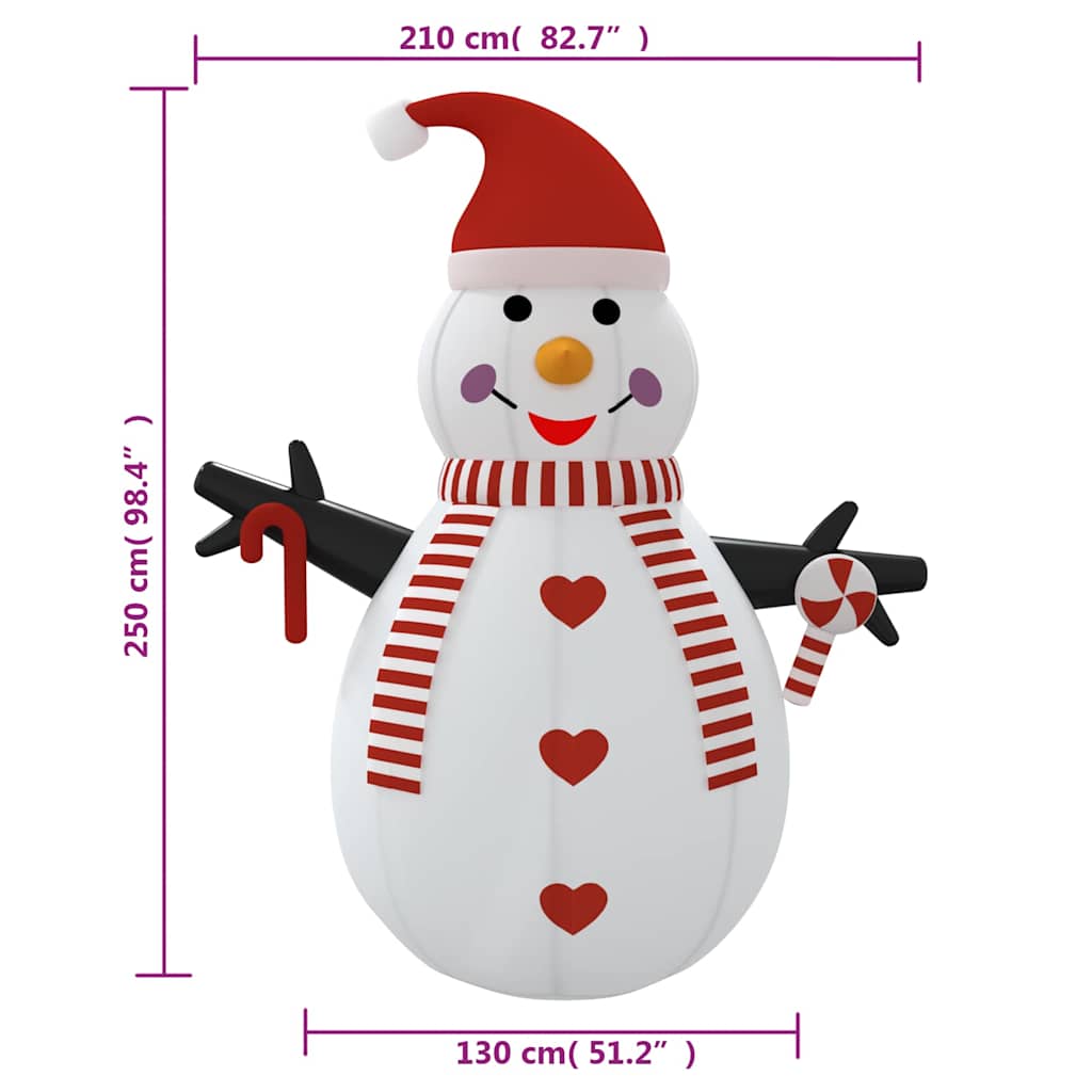 Inflatable Hóember LED-del 250 cm 12