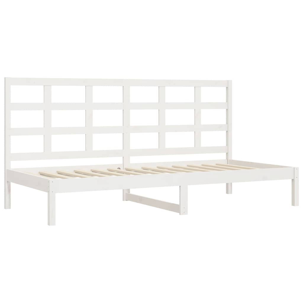 Fehér tömör fenyőfa kanapéágy matrac nélkül 80 x 200 cm 4