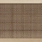 Fekete fenyőfa és természetes rattan TV-szekrény 80x30x40 cm 6