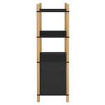 Fekete szerelt fa magasszekrény 80x40x121 cm 4