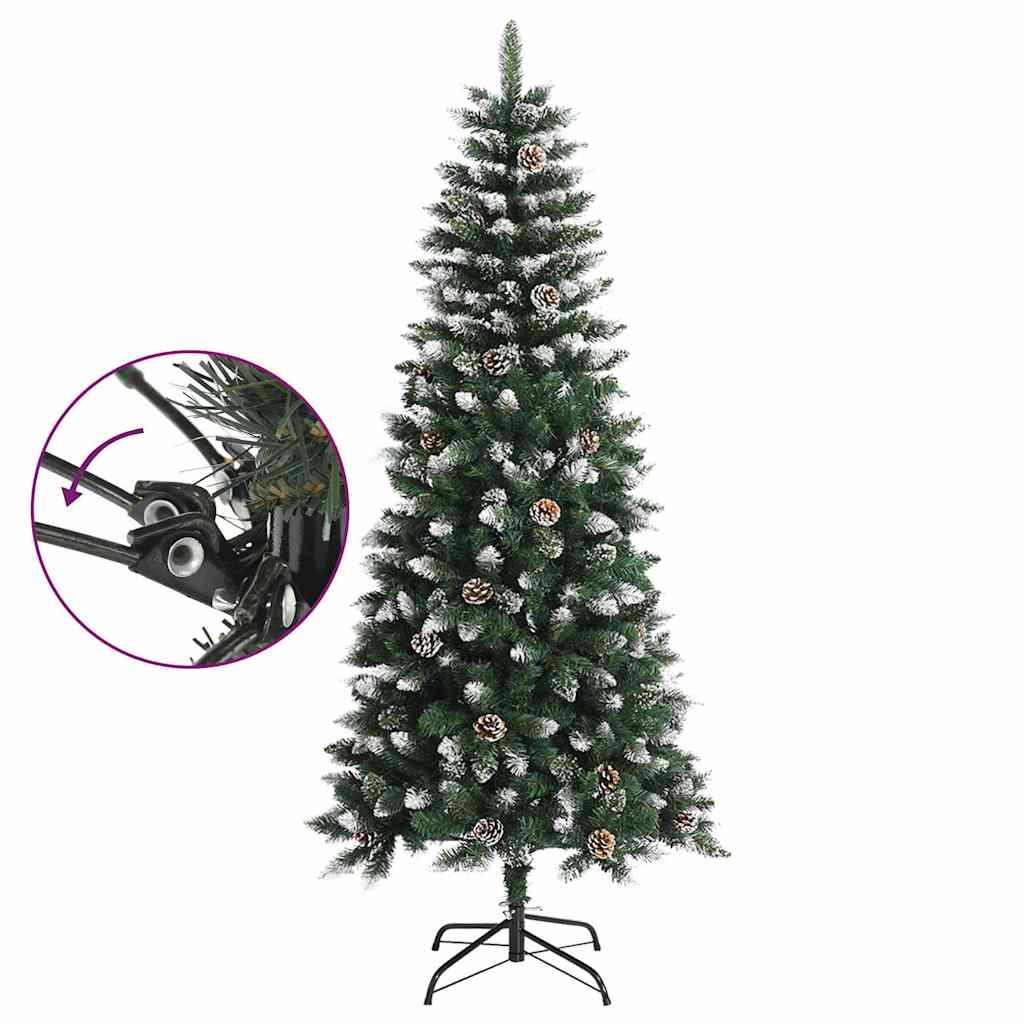 Zöld PVC műkarácsonyfa állvánnyal 150 cm 3