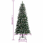 Zöld PVC műkarácsonyfa állvánnyal 150 cm 9
