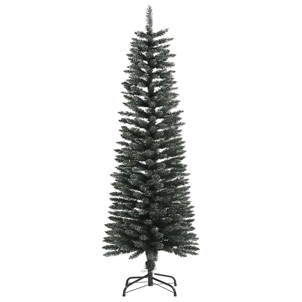 Zöld PVC vékony műkarácsonyfa állvánnyal 120 cm 2