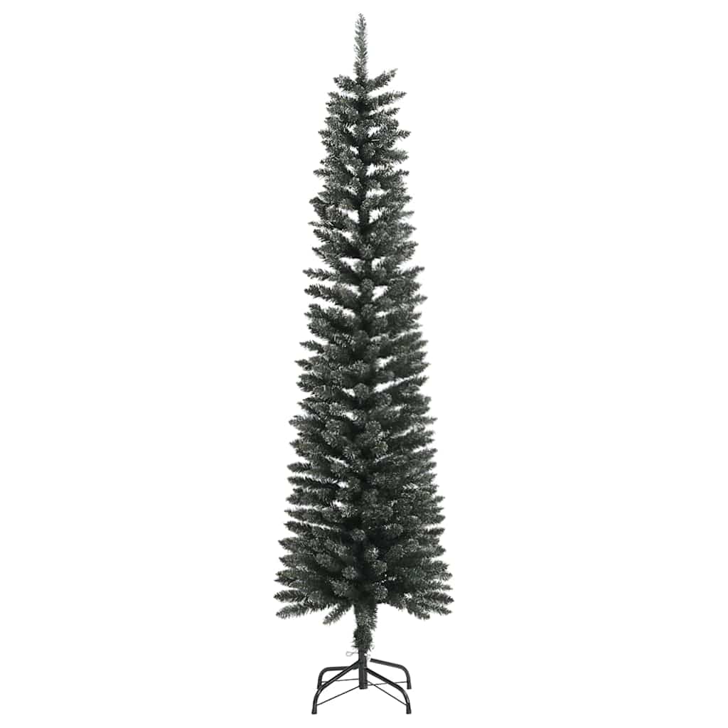 Zöld PVC vékony műkarácsonyfa állvánnyal 180 cm 4