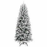 PVC és polietilén műkarácsonyfa pelyhes hóval 210 cm 2